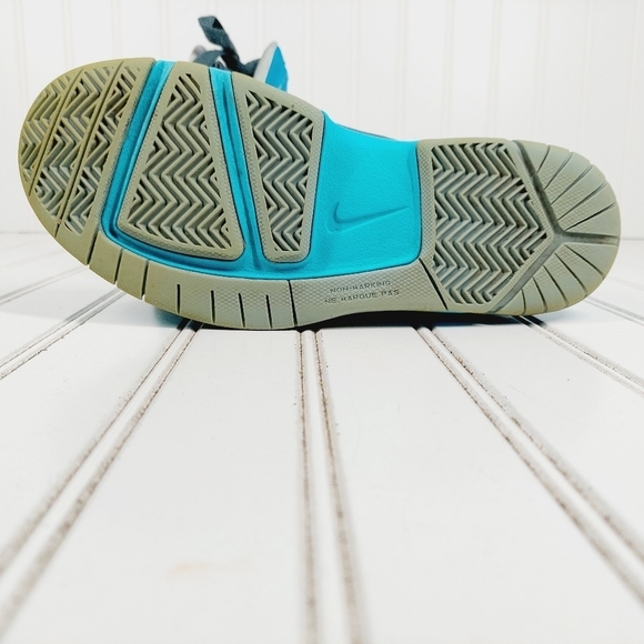 Nike Zoom Hyperquickness Blue Athleisure Running Lace Up High Top Sneakers D801 - Picture 10 of 11